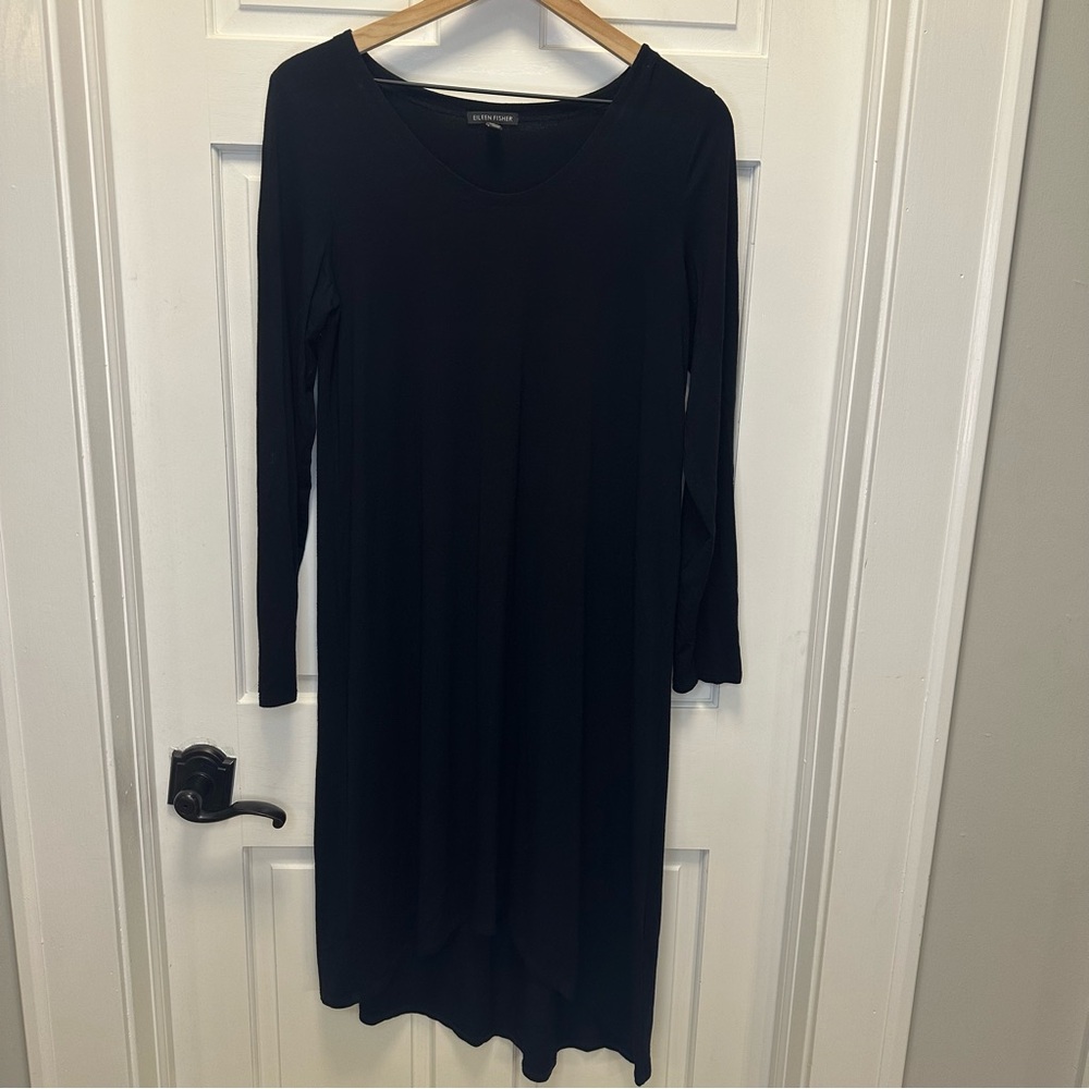 Eileen Fisher Classic Black Long Sleeve Dress